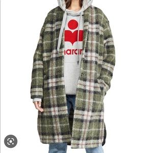 Isabel Marant Etoile Gabriel Plaid coat sz 36